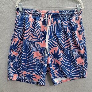 Old Navy Men Swimwear Large Blue Swim Trunks Pockets Elastic Waist Drawstring
